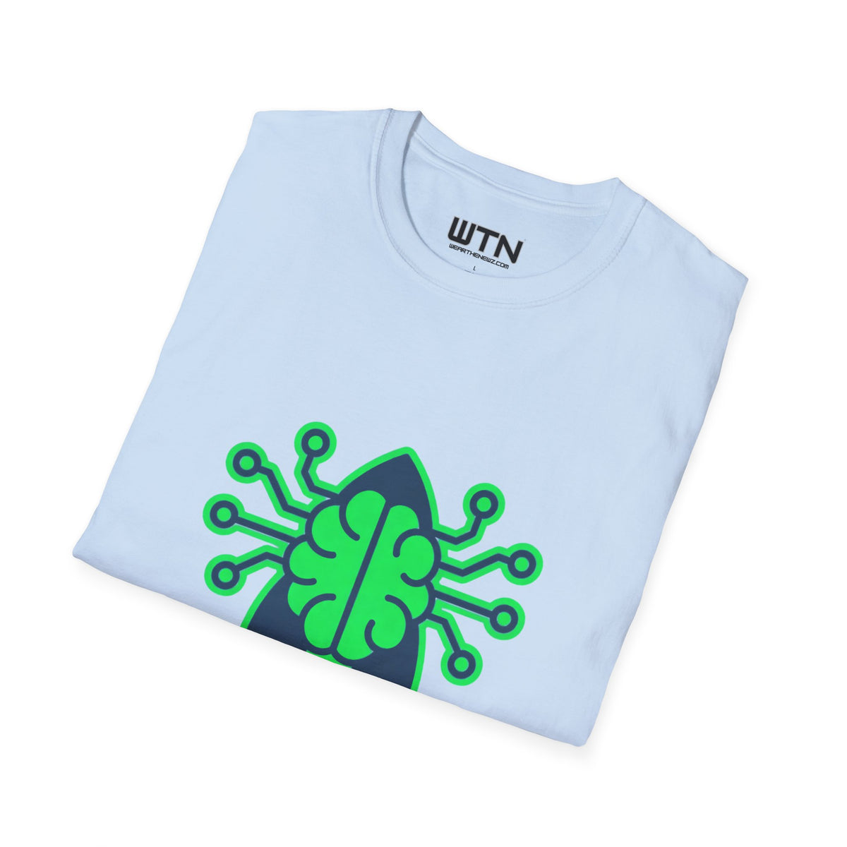 Neon Rocket Brain Upgrade Graphic Tee