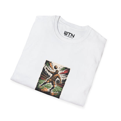 Midair Header Soccer Art Tee