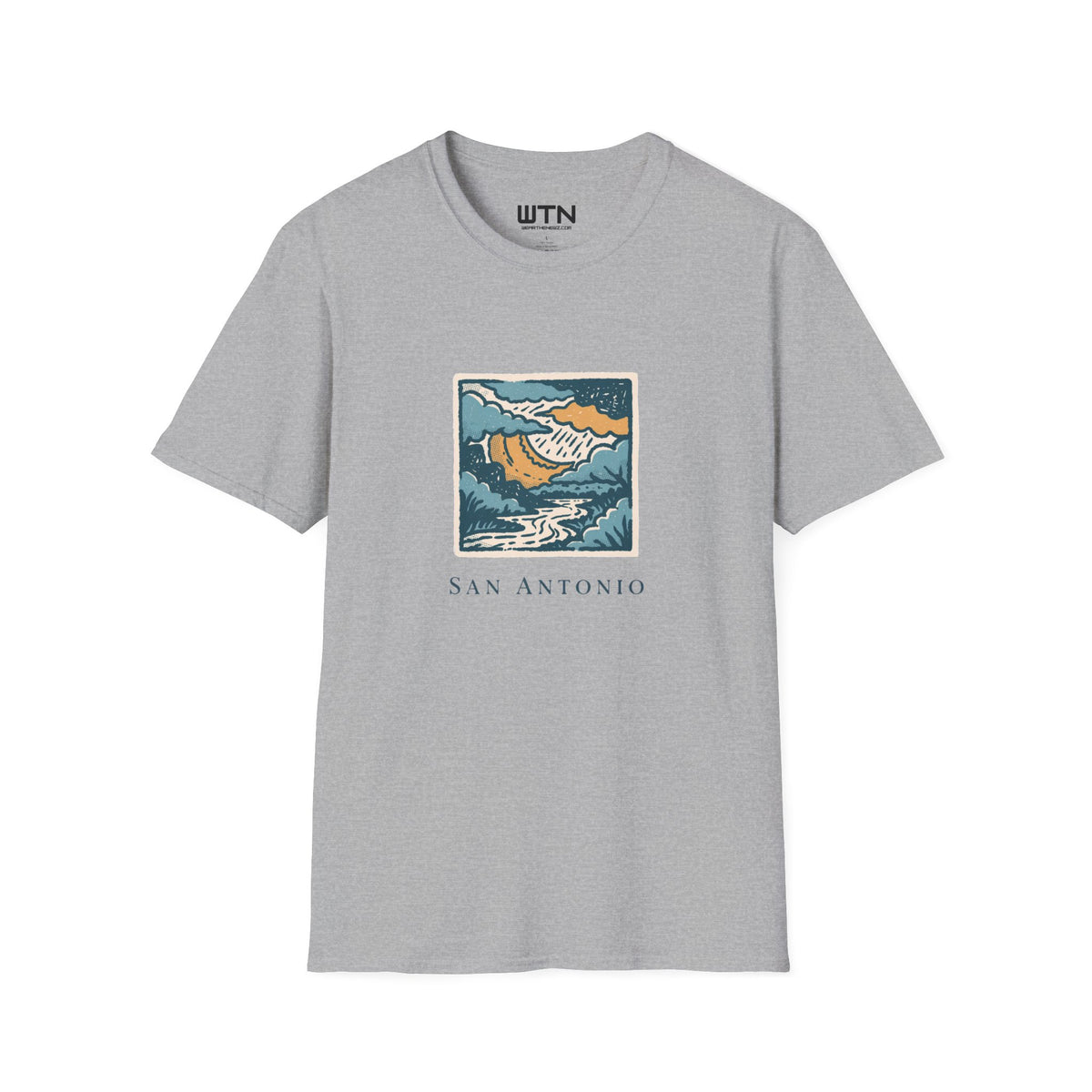Moody River Sky San Antonio Art Tee
