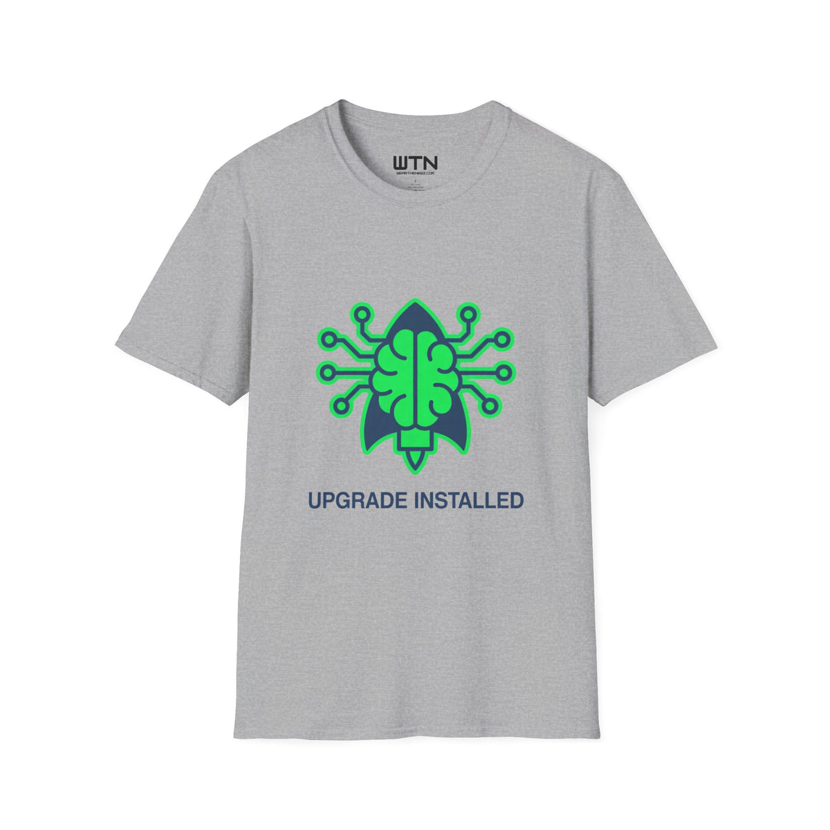 Neon Rocket Brain Upgrade Graphic Tee