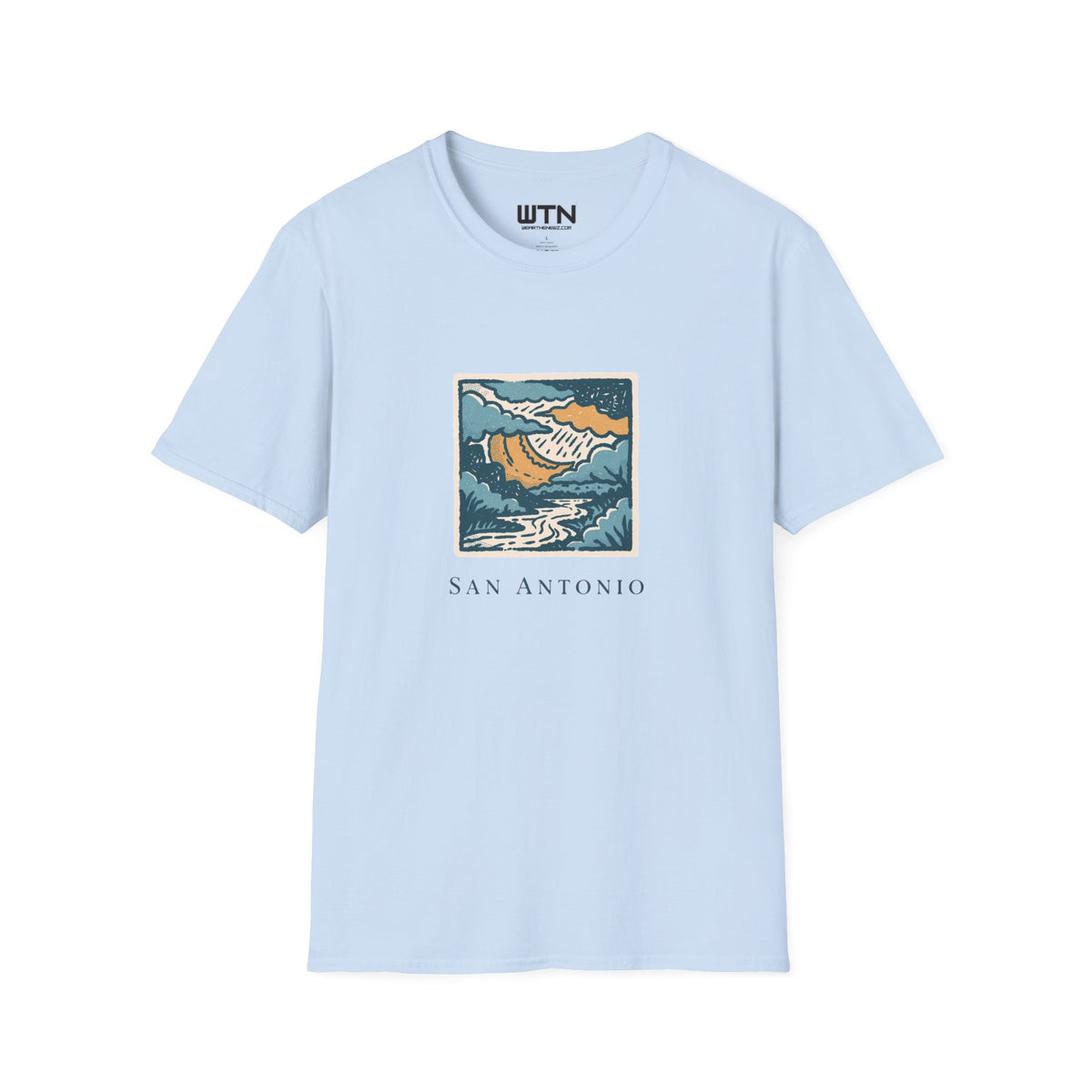 Moody River Sky San Antonio Art Tee