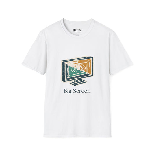 Hypnotic Big-Screen Glow Minimalist Art Tee