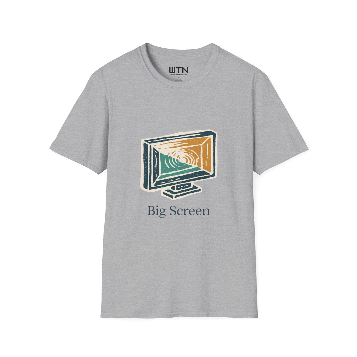 Hypnotic Big-Screen Glow Minimalist Art Tee
