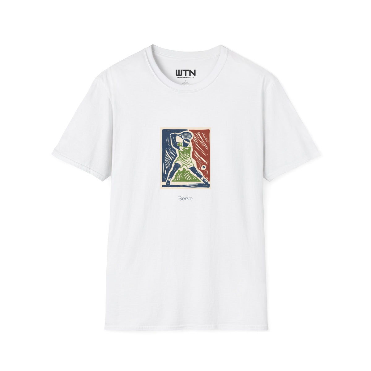 Rising Serve Linocut Art Tee