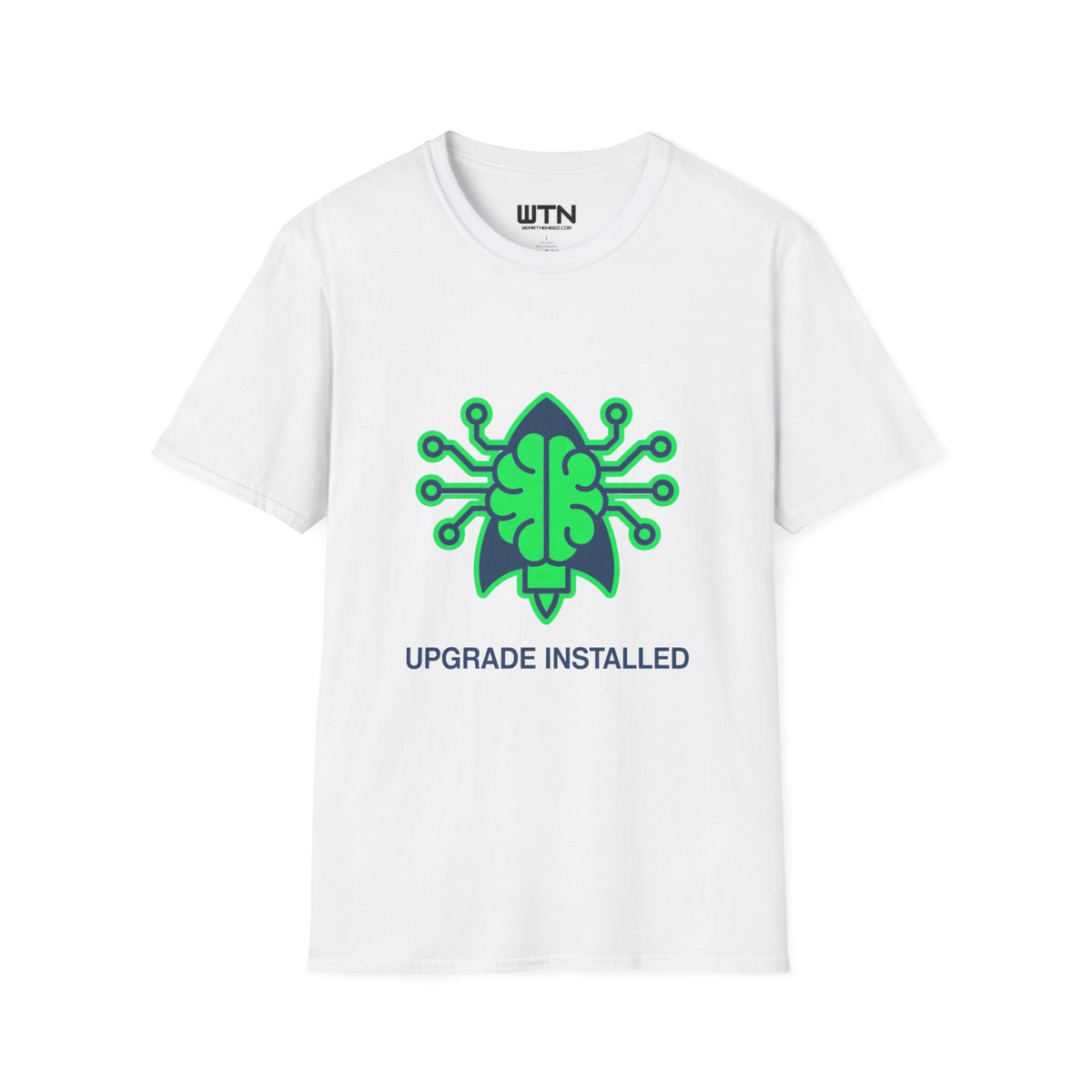 Neon Rocket Brain Upgrade Graphic Tee