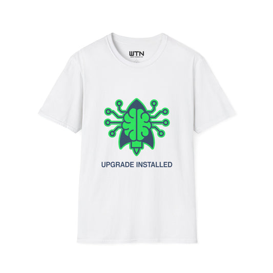 Neon Rocket Brain Upgrade Graphic Tee