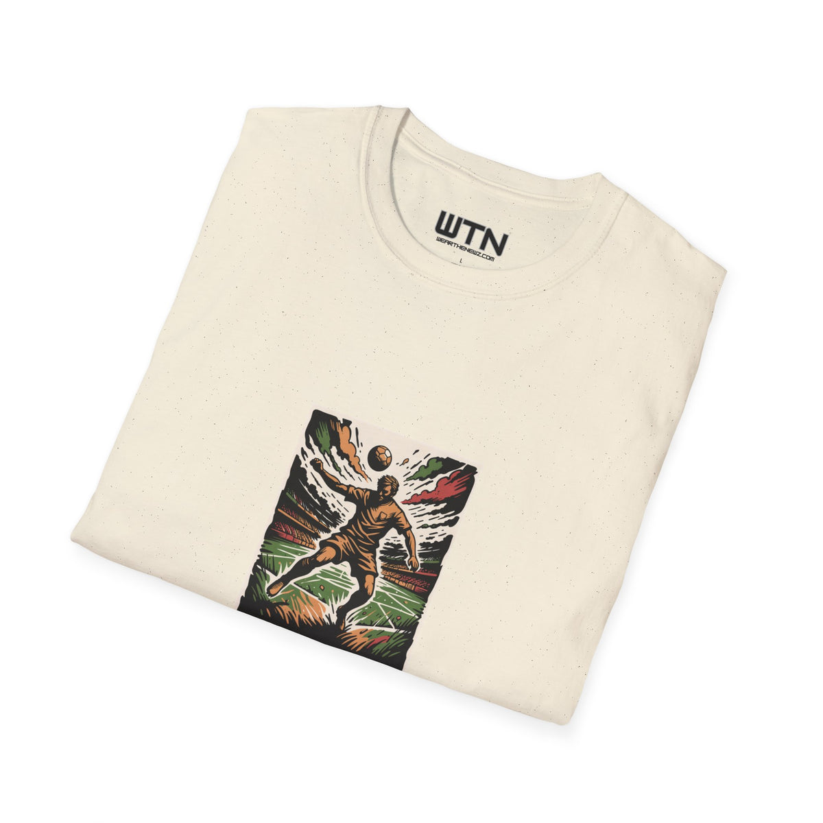Midair Header Soccer Art Tee