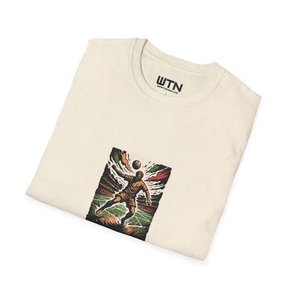 Midair Header Soccer Art Tee