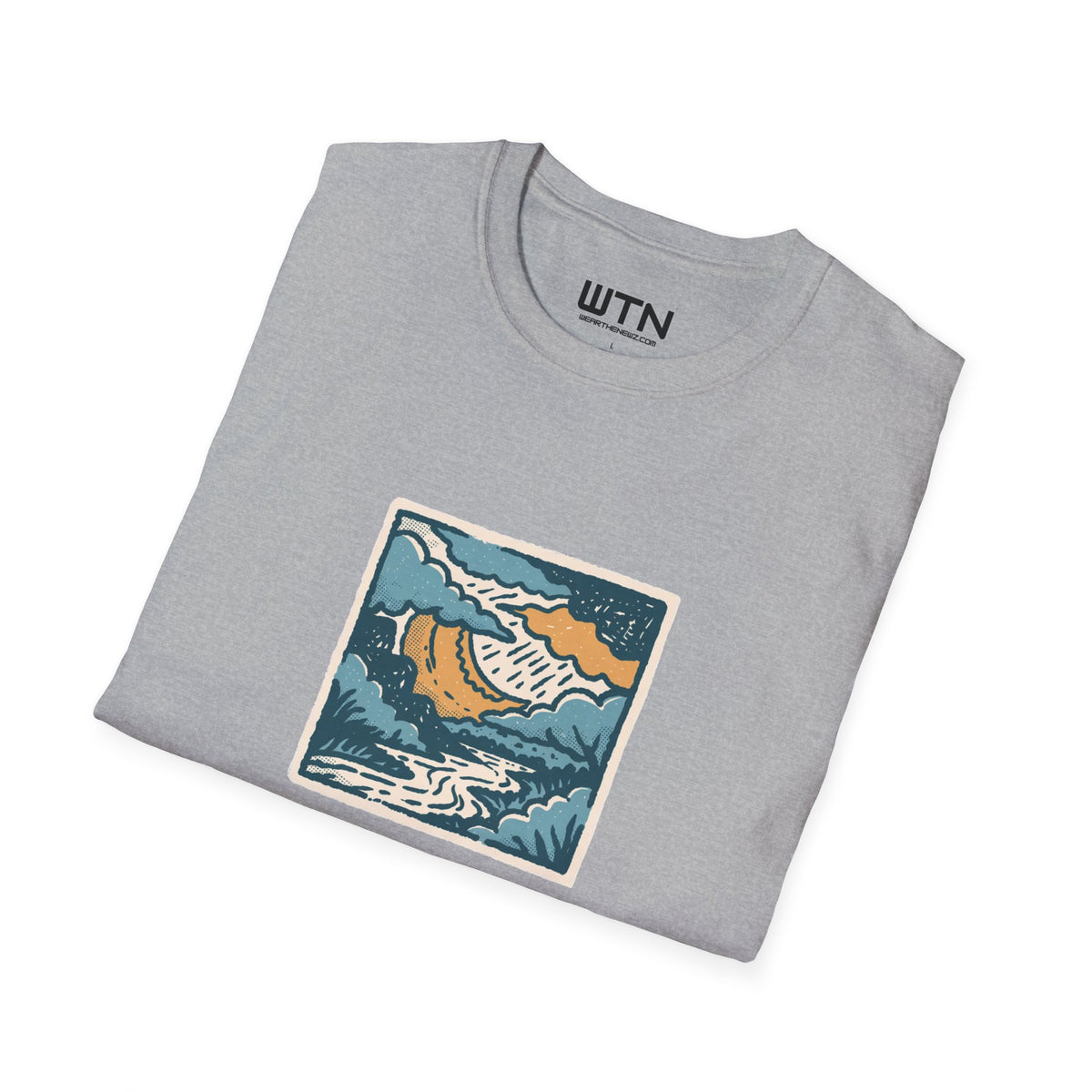 Moody River Sky San Antonio Art Tee