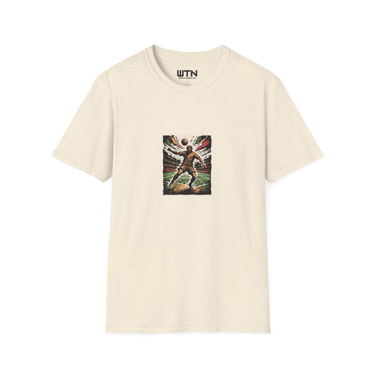 Midair Header Soccer Art Tee