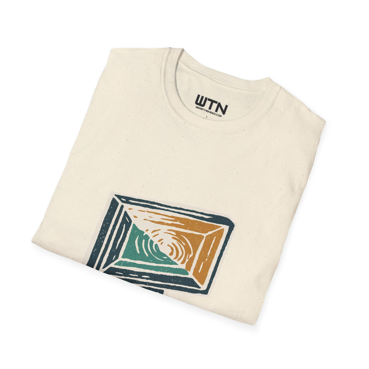 Hypnotic Big-Screen Glow Minimalist Art Tee