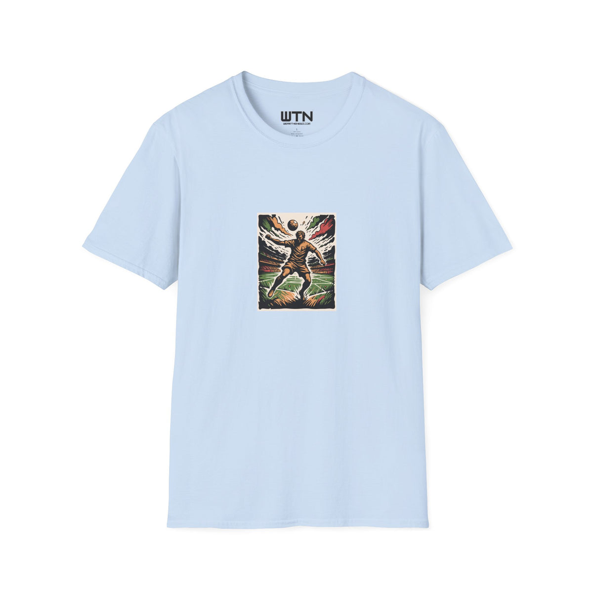 Midair Header Soccer Art Tee