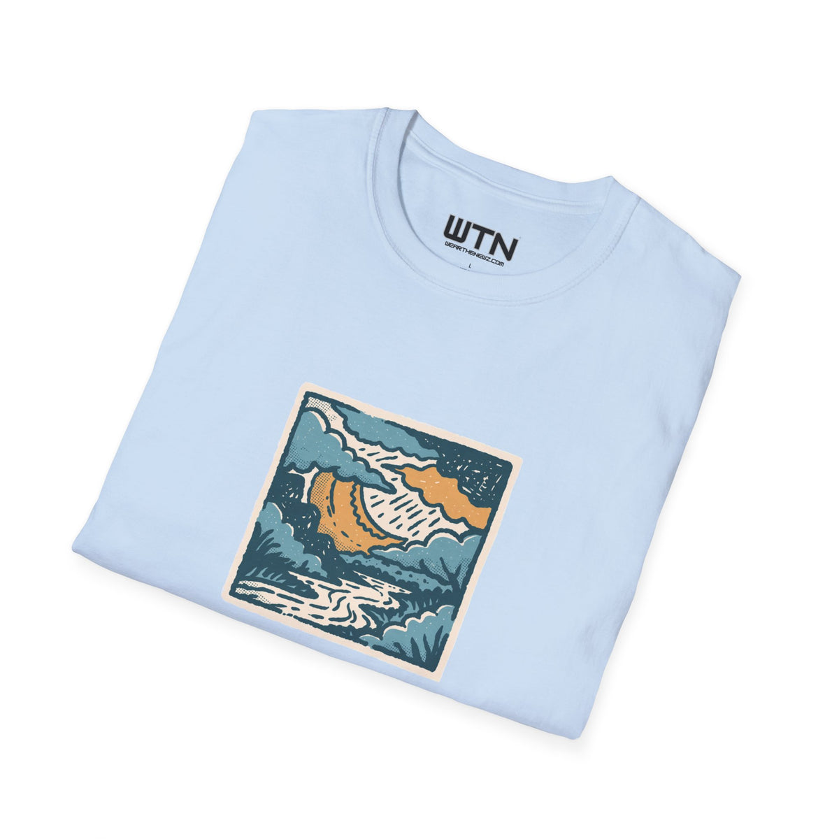 Moody River Sky San Antonio Art Tee
