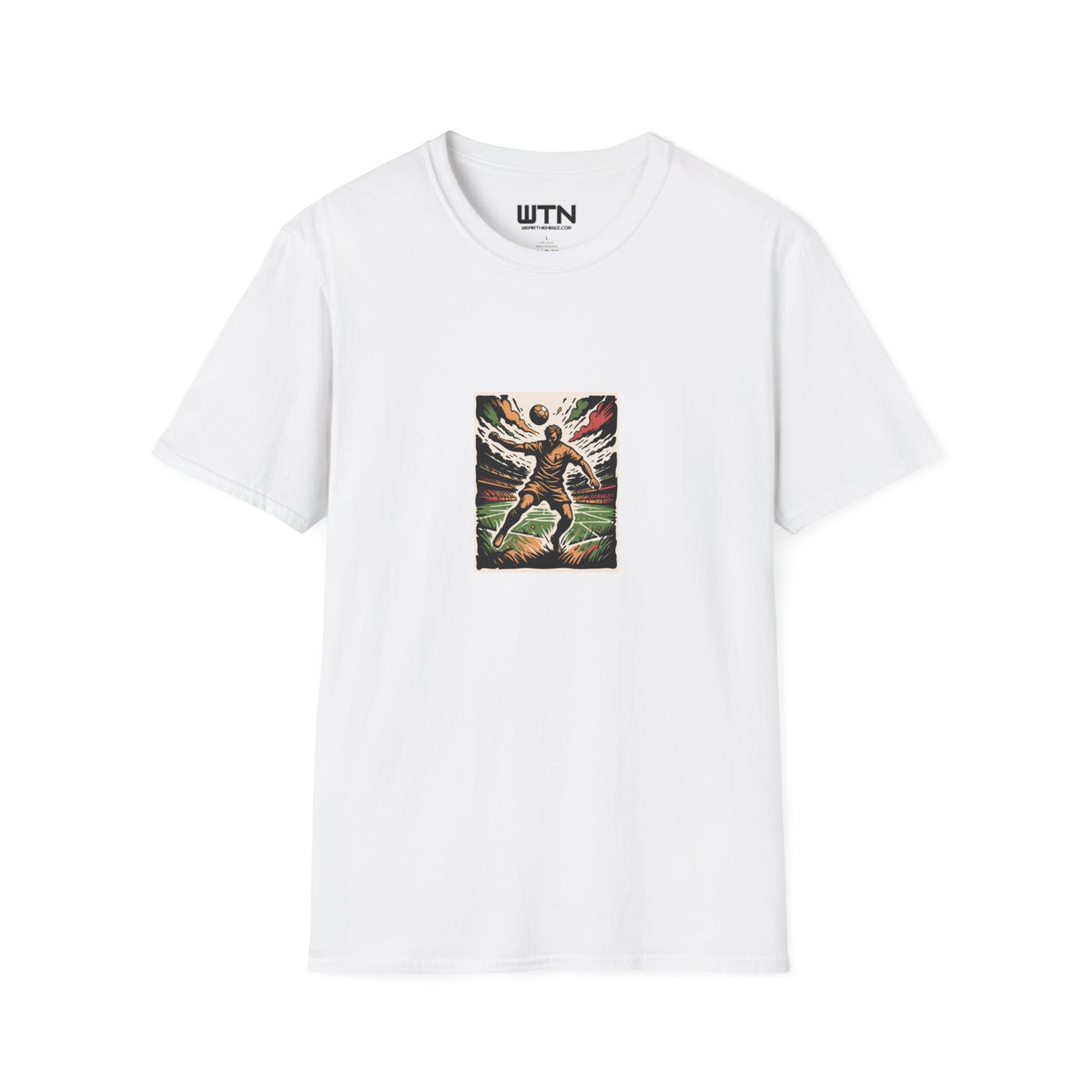 Midair Header Soccer Art Tee