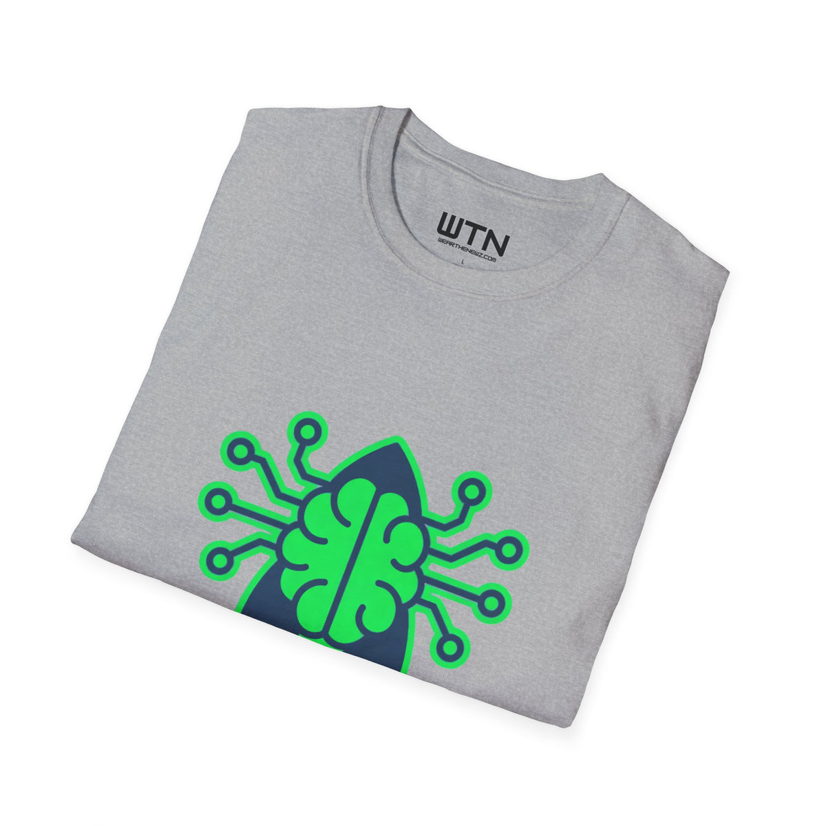 Neon Rocket Brain Upgrade Graphic Tee