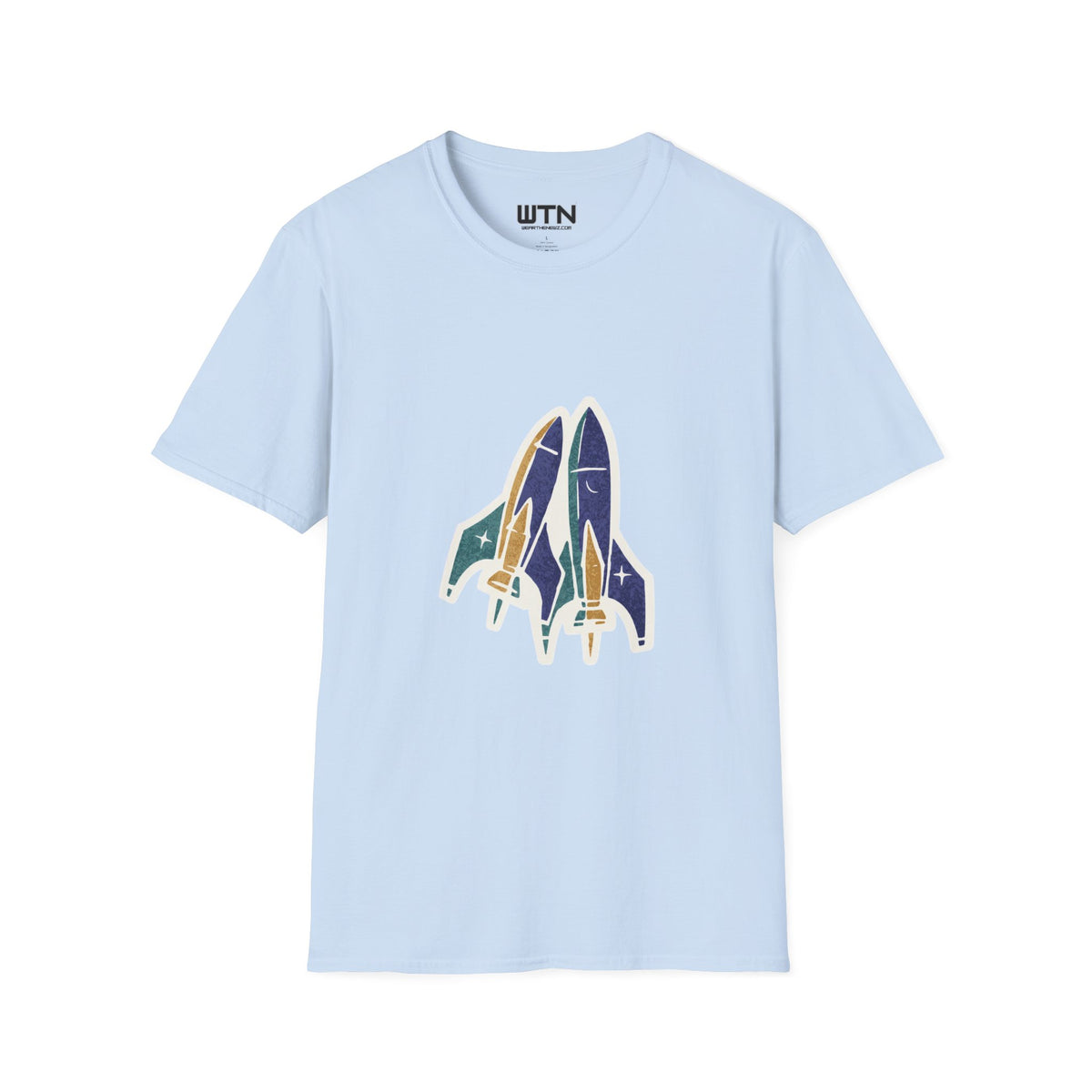 Lift-Off Rhythm — Reusable Rocket Art Tee