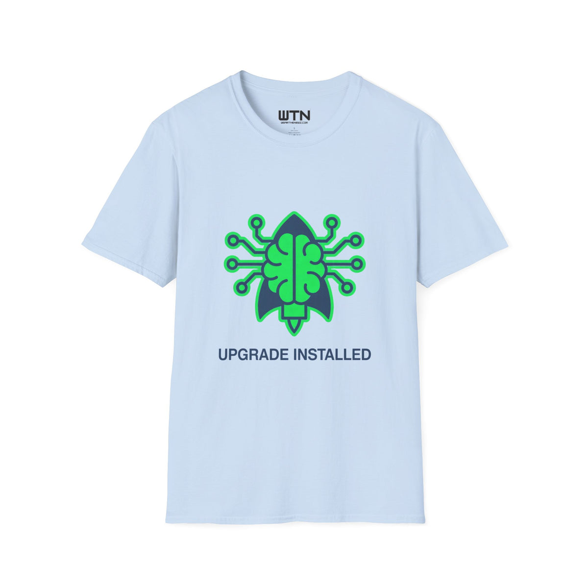 Neon Rocket Brain Upgrade Graphic Tee