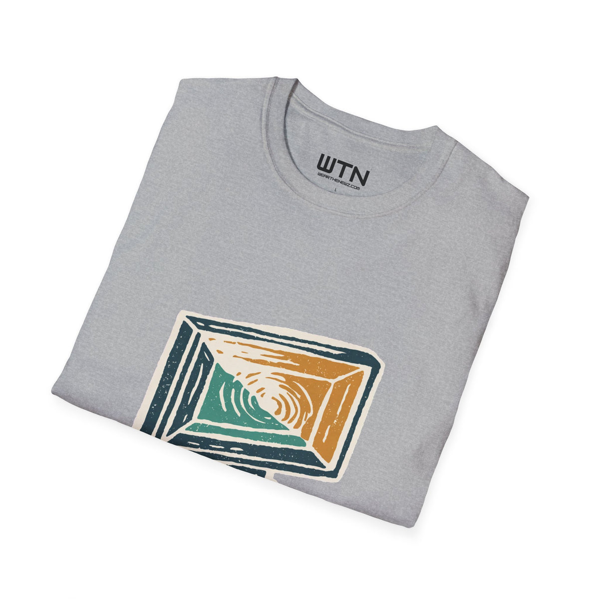 Hypnotic Big-Screen Glow Minimalist Art Tee