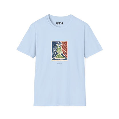 Rising Serve Linocut Art Tee