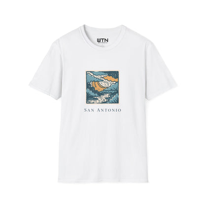 Moody River Sky San Antonio Art Tee