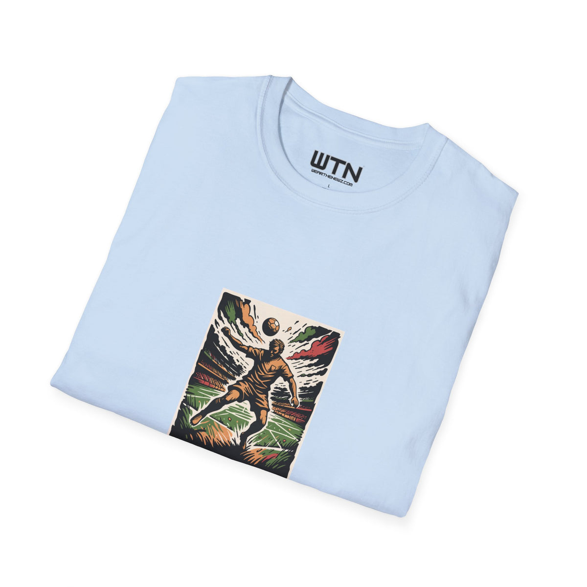 Midair Header Soccer Art Tee