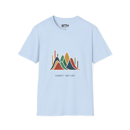 Market Rhythm: Abstract Finance Art Tee