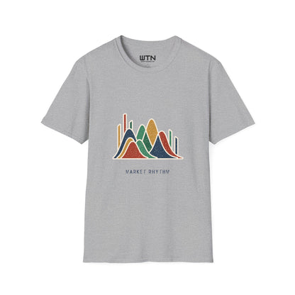 Market Rhythm: Abstract Finance Art Tee