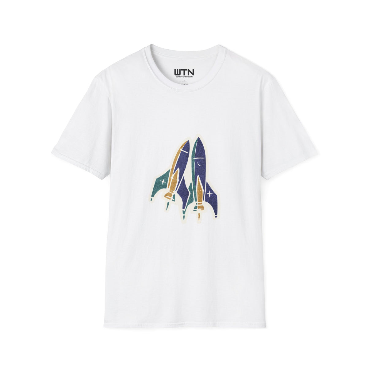 Lift-Off Rhythm — Reusable Rocket Art Tee