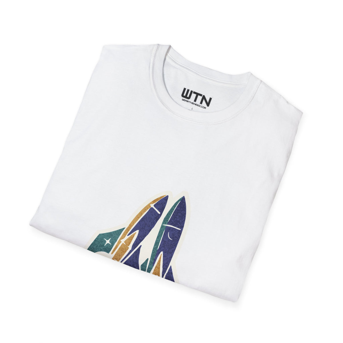Lift-Off Rhythm — Reusable Rocket Art Tee