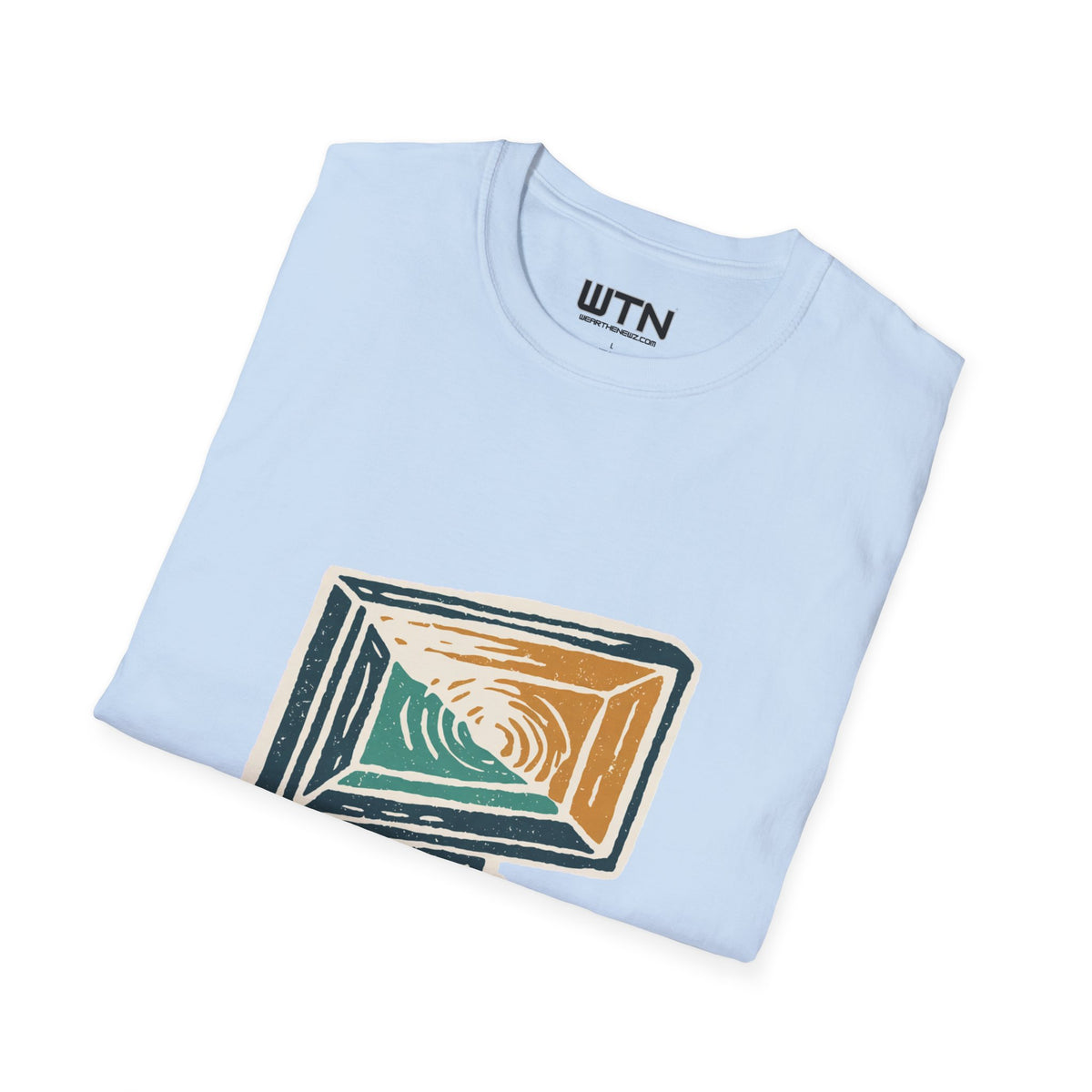 Hypnotic Big-Screen Glow Minimalist Art Tee