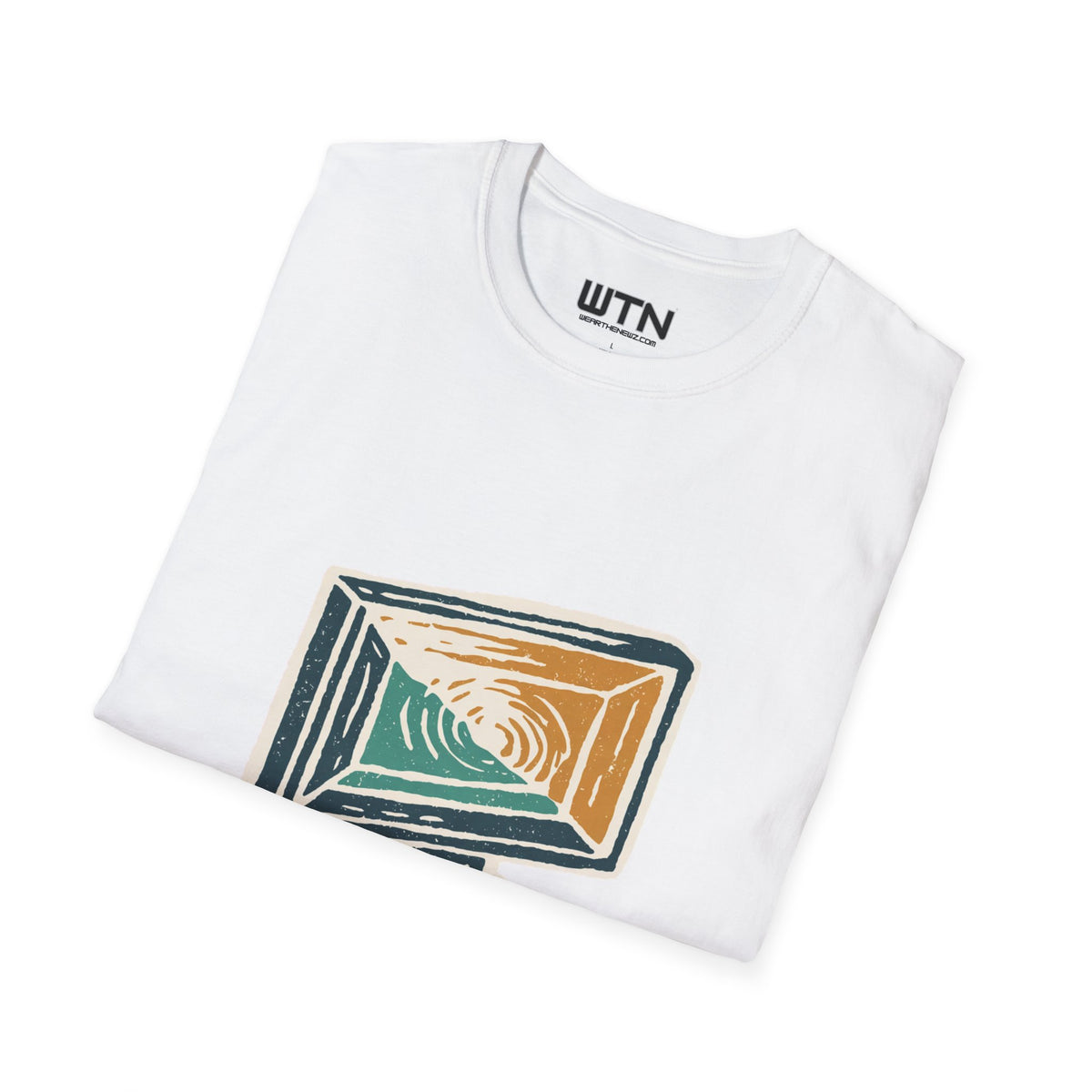 Hypnotic Big-Screen Glow Minimalist Art Tee