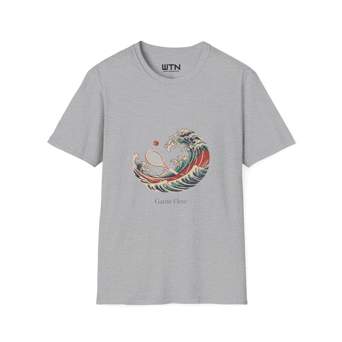 Court Wave Ukiyo-e Tennis Art Tee