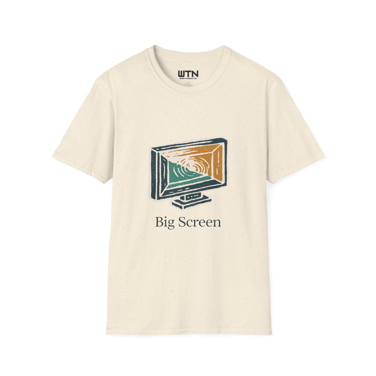 Hypnotic Big-Screen Glow Minimalist Art Tee