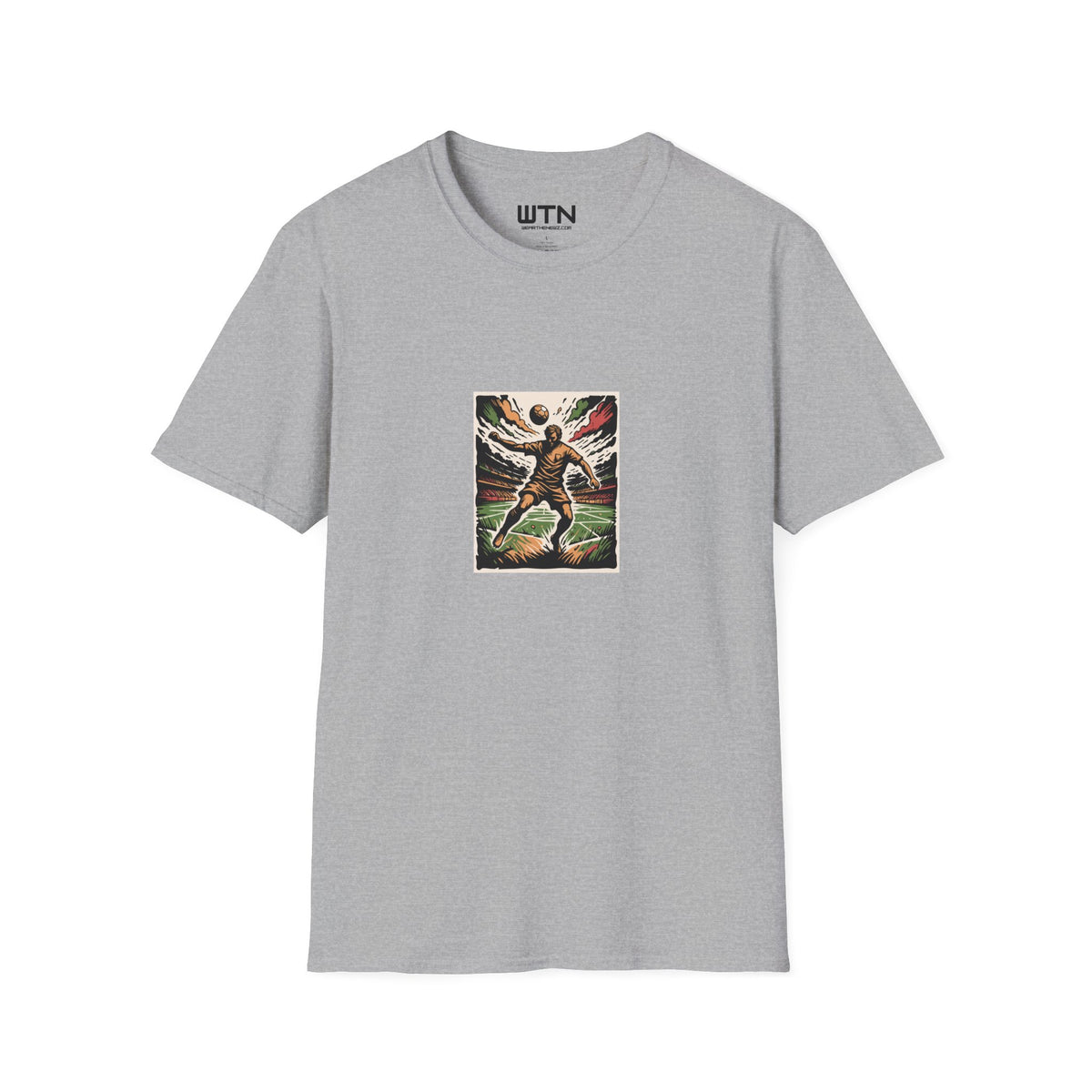 Midair Header Soccer Art Tee