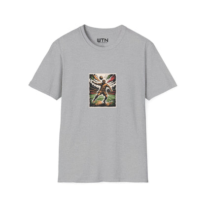 Midair Header Soccer Art Tee