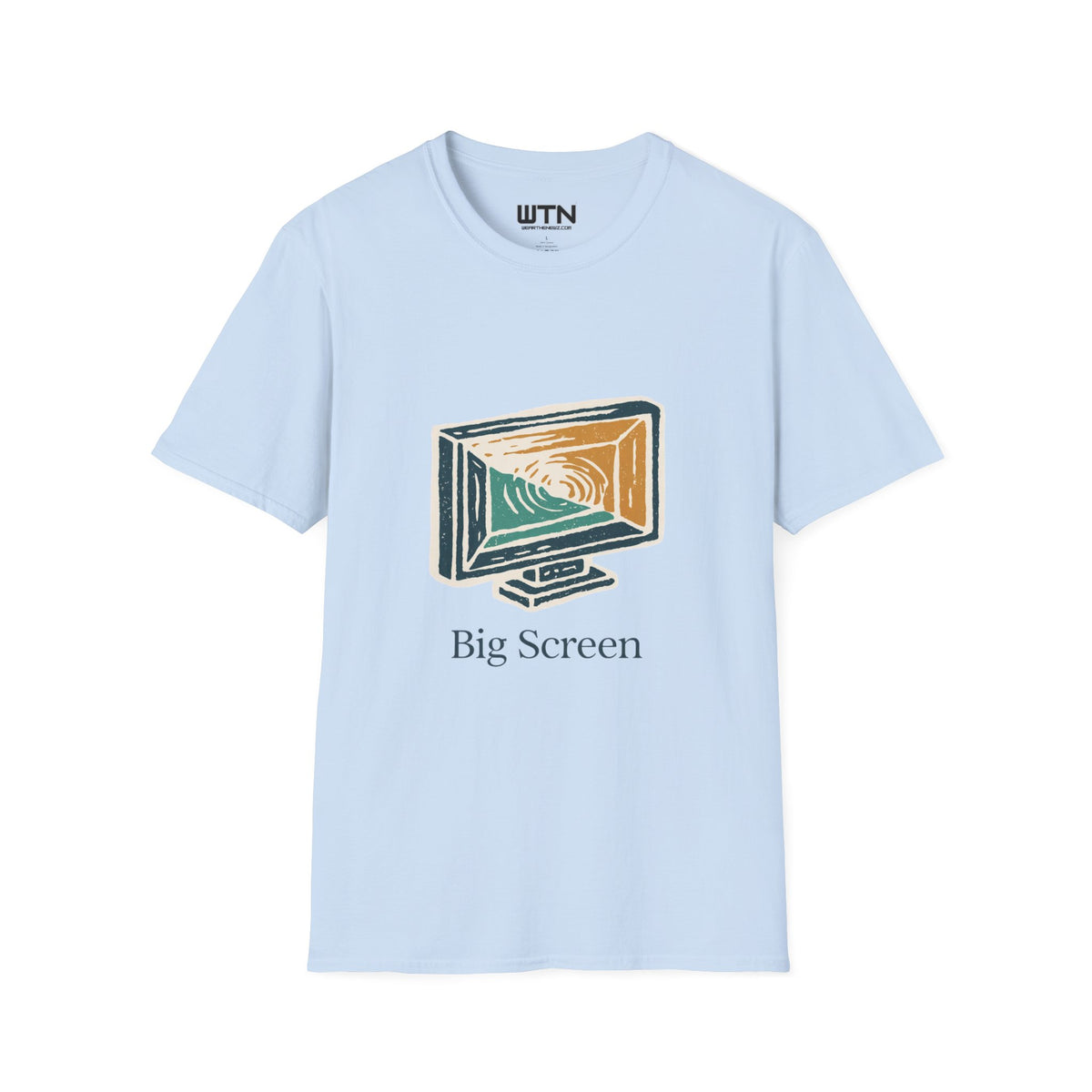 Hypnotic Big-Screen Glow Minimalist Art Tee