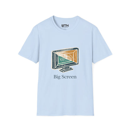 Hypnotic Big-Screen Glow Minimalist Art Tee