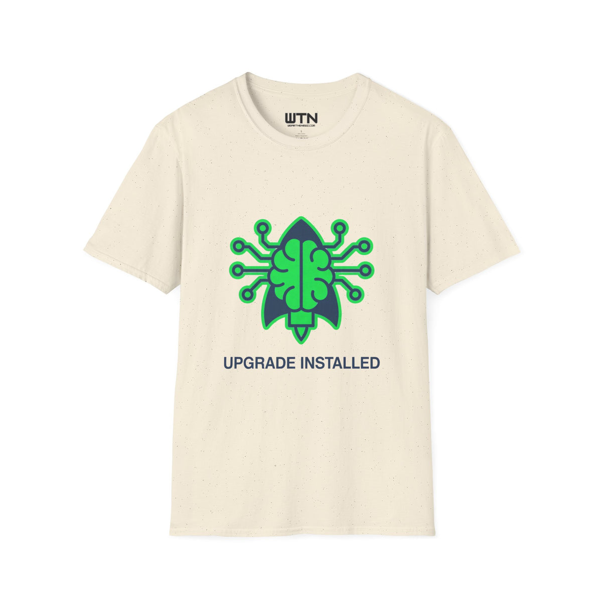 Neon Rocket Brain Upgrade Graphic Tee